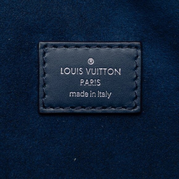 LOUIS VUITTON Blue Leather Pouch - Picture 7 of 10